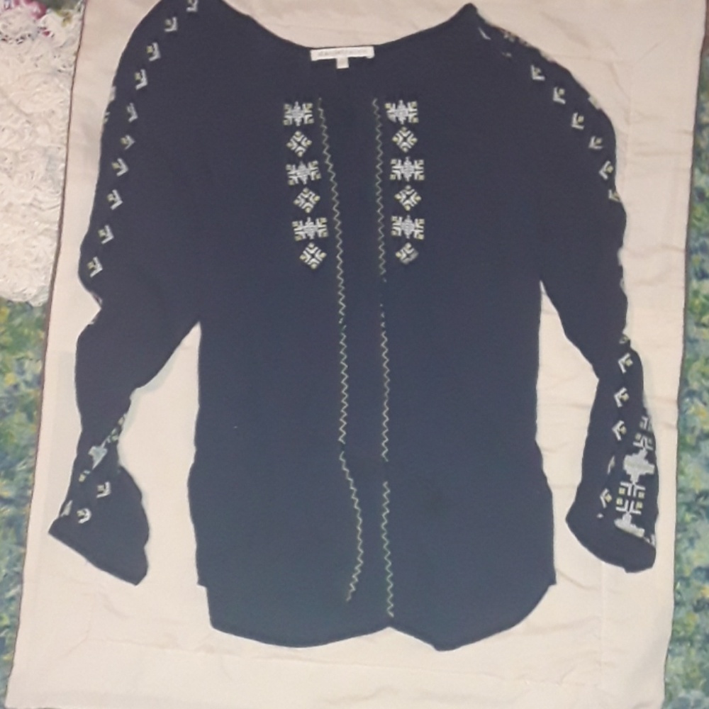 Adorable blue&lime green blouse by danielrainn sm